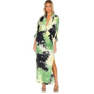 SWF Sunset Surplice Maxi Tie Dye Dress - Sz S - Like New